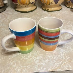 2 vintage Rainbow coffee mugs 1 Gibson and 1 Di ring Style brand  (OLCC)